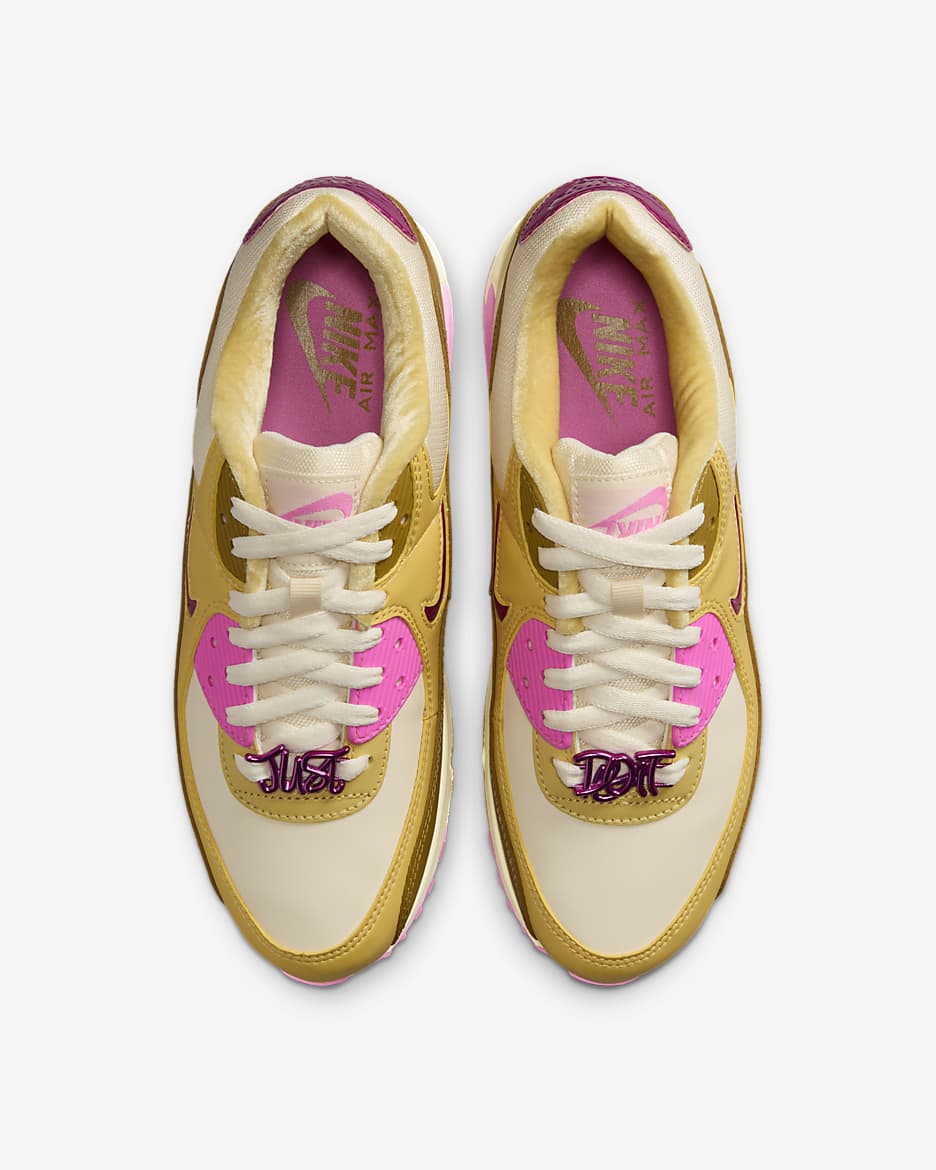 Pink and gold nike air max 90 best sale